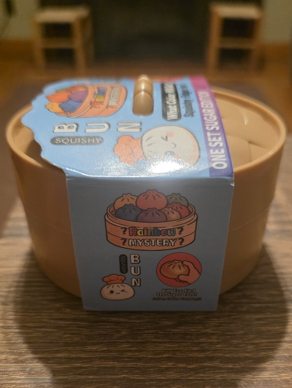 Mystery Rainbow Bun Squishy Toy - Beige